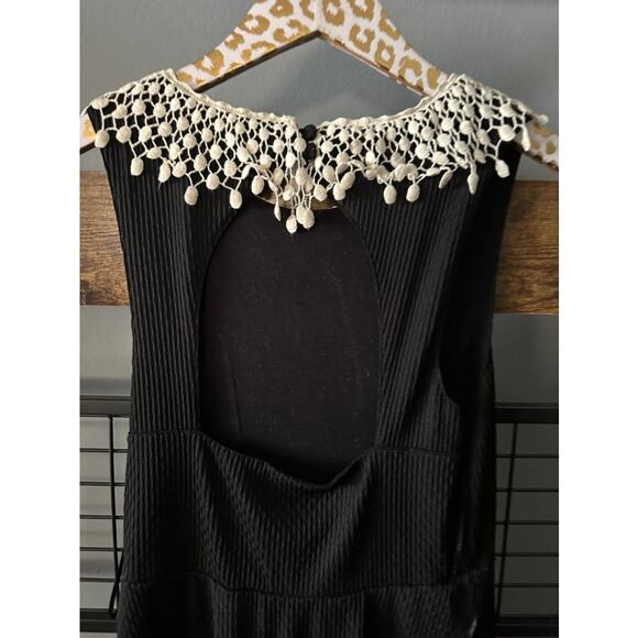 Free People Black Crochet Neck Dress | Size XS - Picture 7 of 7